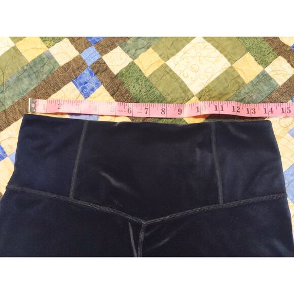 Athleta Elation Velvet Tight Black High Rise Yoga Legging Buttery Soft M - Picture 6 of 8